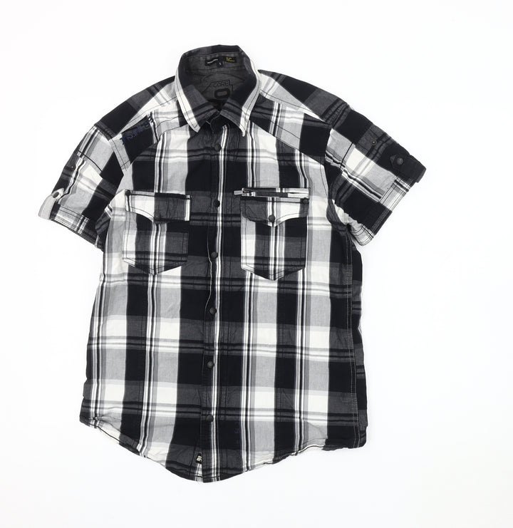Jack & Jones Men's Black Plaid Shirt, Size S