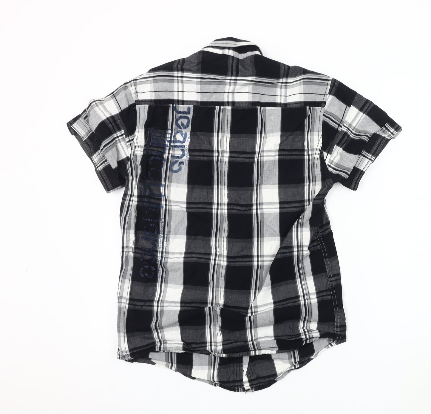 Jack & Jones Men's Black Plaid Shirt, Size S