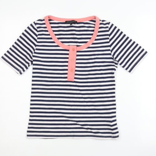 Betty Jackson Studio Women's Blue Striped T-Shirt Size 10