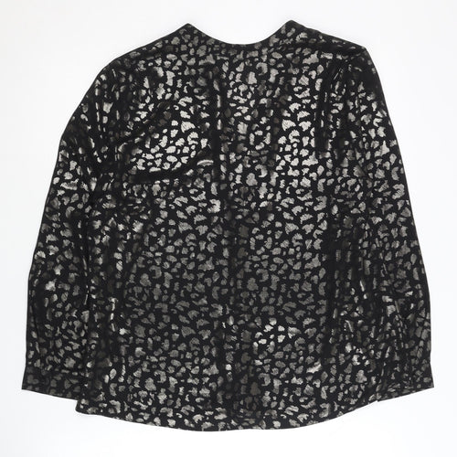 Principles Women’s Black Animal Print Top Petite