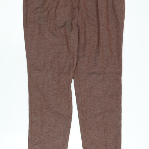 Next Women's Brown Pleated Trousers Size 8