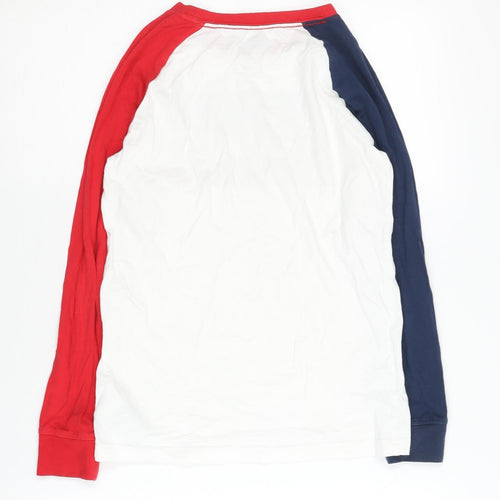 Levi's Boys Colourblock Long Sleeve T-Shirt - White/Red/Blue 164