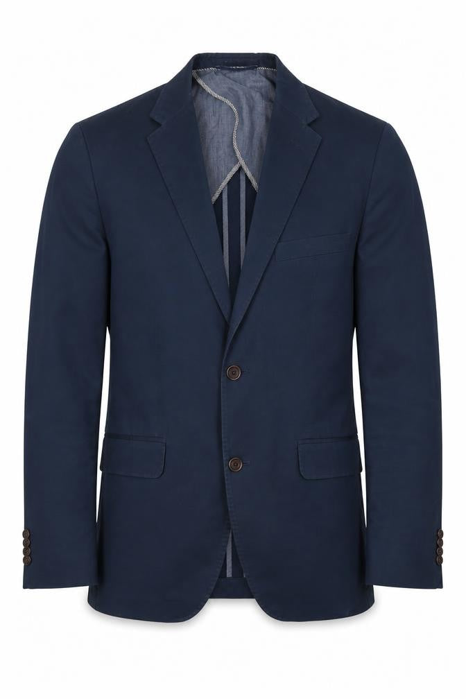 Front view of Lands' End Men's Blue Blazer 38R Classic Fit