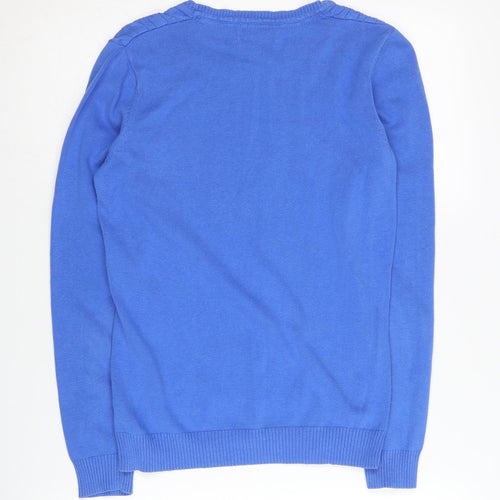 Tulchan Women's Blue Cable-Knit Pullover Jumper