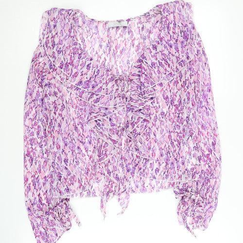 Quiz Women's Multicoloured Blouse Size 8 Ruffle Detail