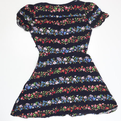Oasis Women's Multicoloured A-Line Floral Dress Size 10