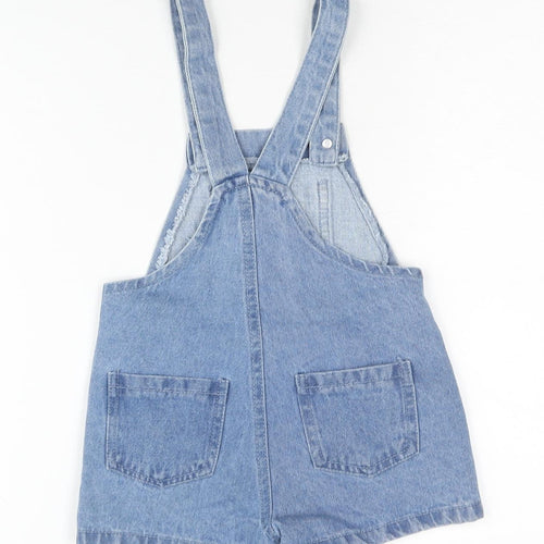 Disney Girls Blue Denim Dungaree with Lion King Print