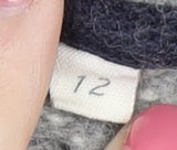 Lands' End Women's Grey Cardigan Knit Size 12