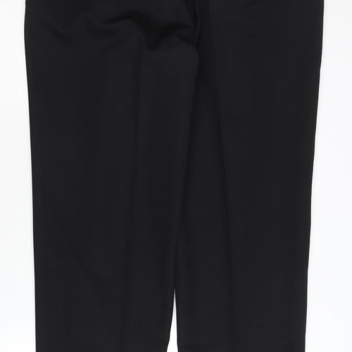 Canda Men's Black Pleated Trousers - Size 39 Regular