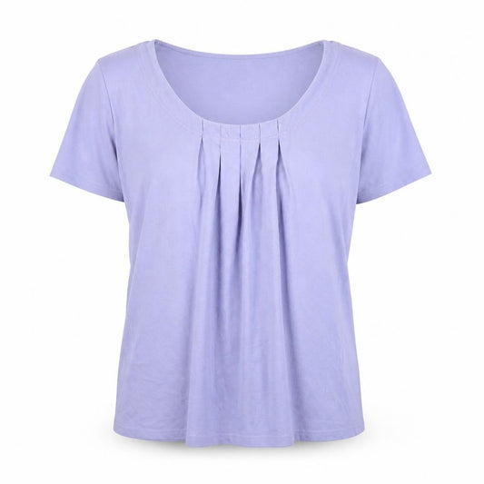 Front view of Wardrobe Women's Purple, size 18, Basic T-Shirt