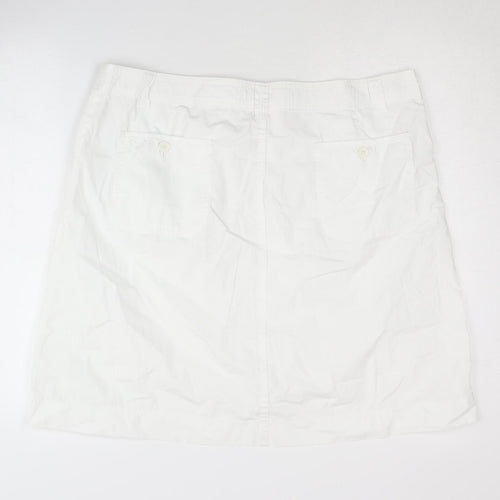 Marks and Spencer Women's White Cotton Skirt Size 18