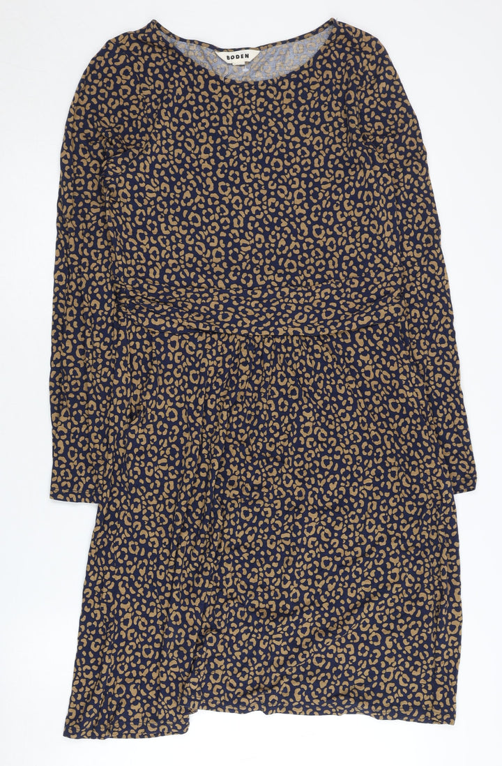 Boden Women's Multicoloured Animal Print Dress Size 14