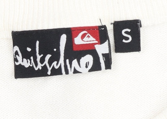 Quiksilver Men's White Argyle Pullover S Jumper