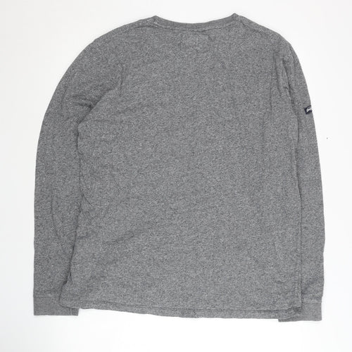 SuperDry Men's Grey 2XL Long Sleeve Jersey T-Shirt