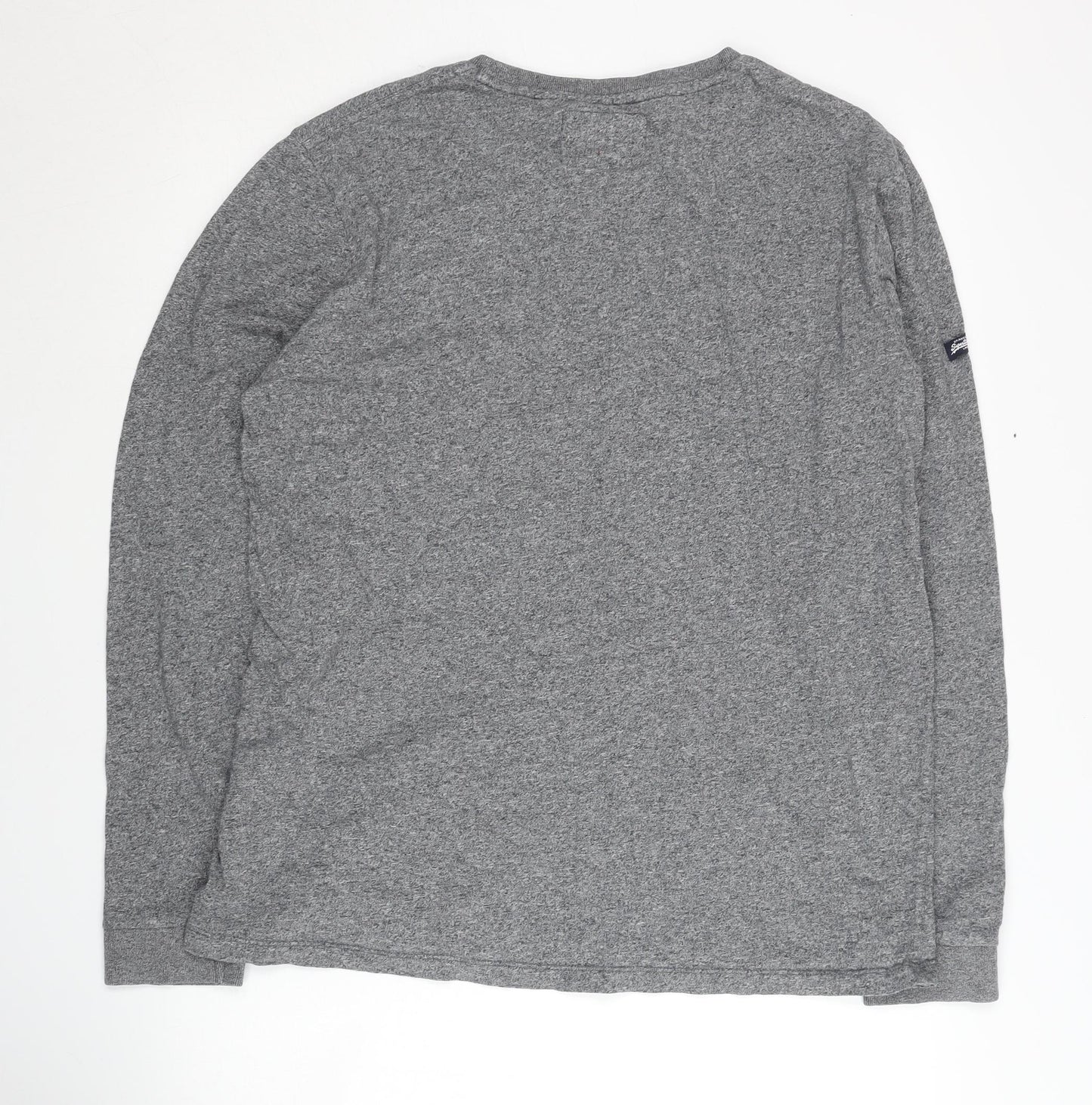 SuperDry Men's Grey 2XL Long Sleeve Jersey T-Shirt