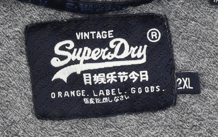 SuperDry Men's Grey 2XL Long Sleeve Jersey T-Shirt