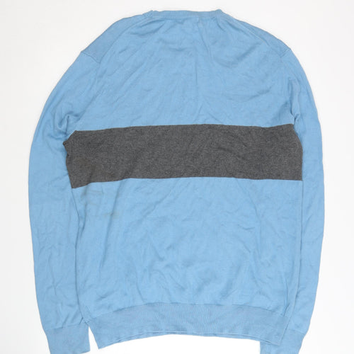 Gap Men's Blue Cotton Pullover Jumper Size L