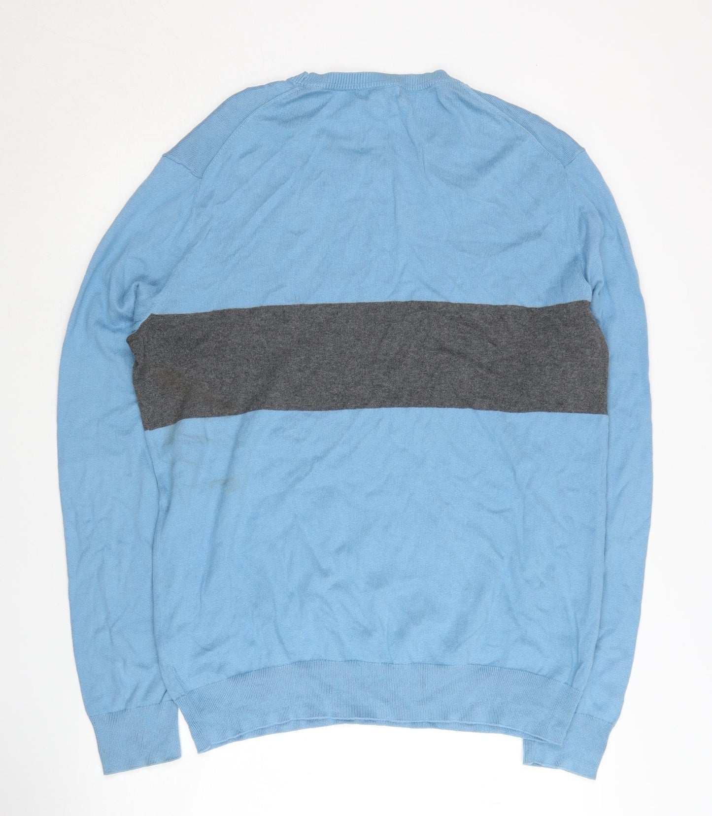 Gap Men's Blue Cotton Pullover Jumper Size L