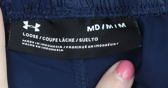 Under Armour Men's Blue Athletic Shorts, M - Relaxed Fit