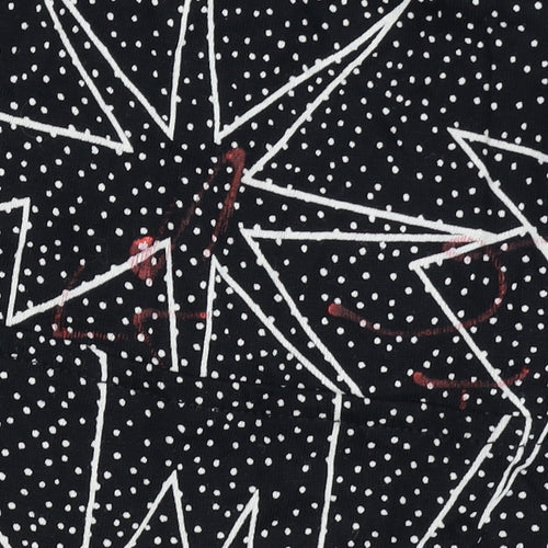 French Connection Women's Geometric Black Shift Dress - Size 10