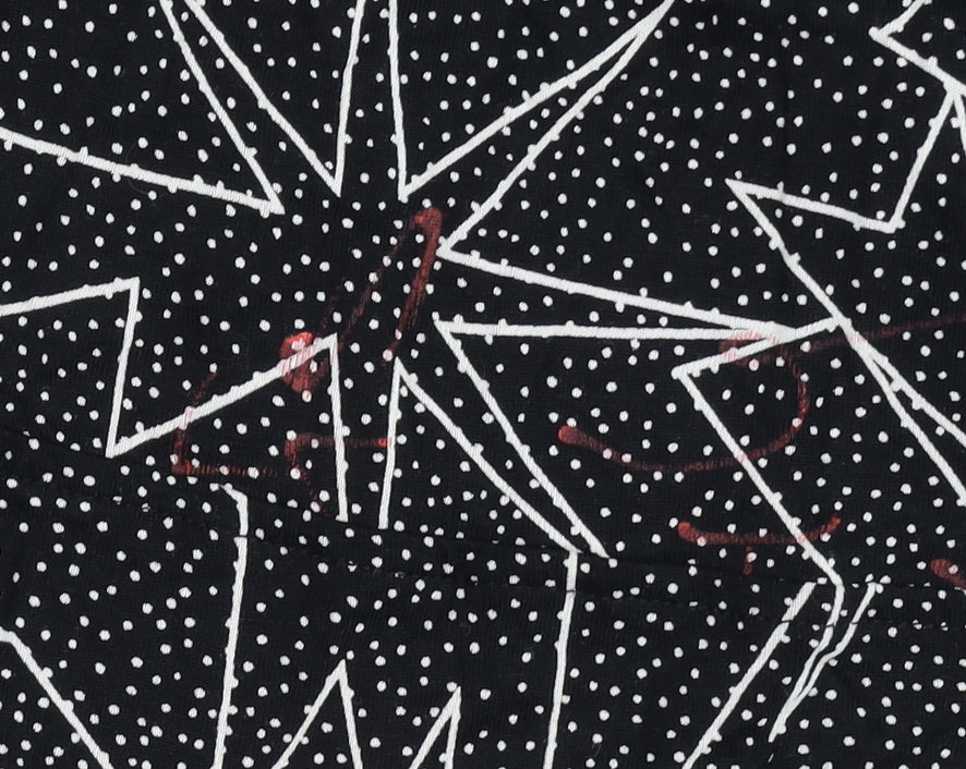 French Connection Women's Geometric Black Shift Dress - Size 10