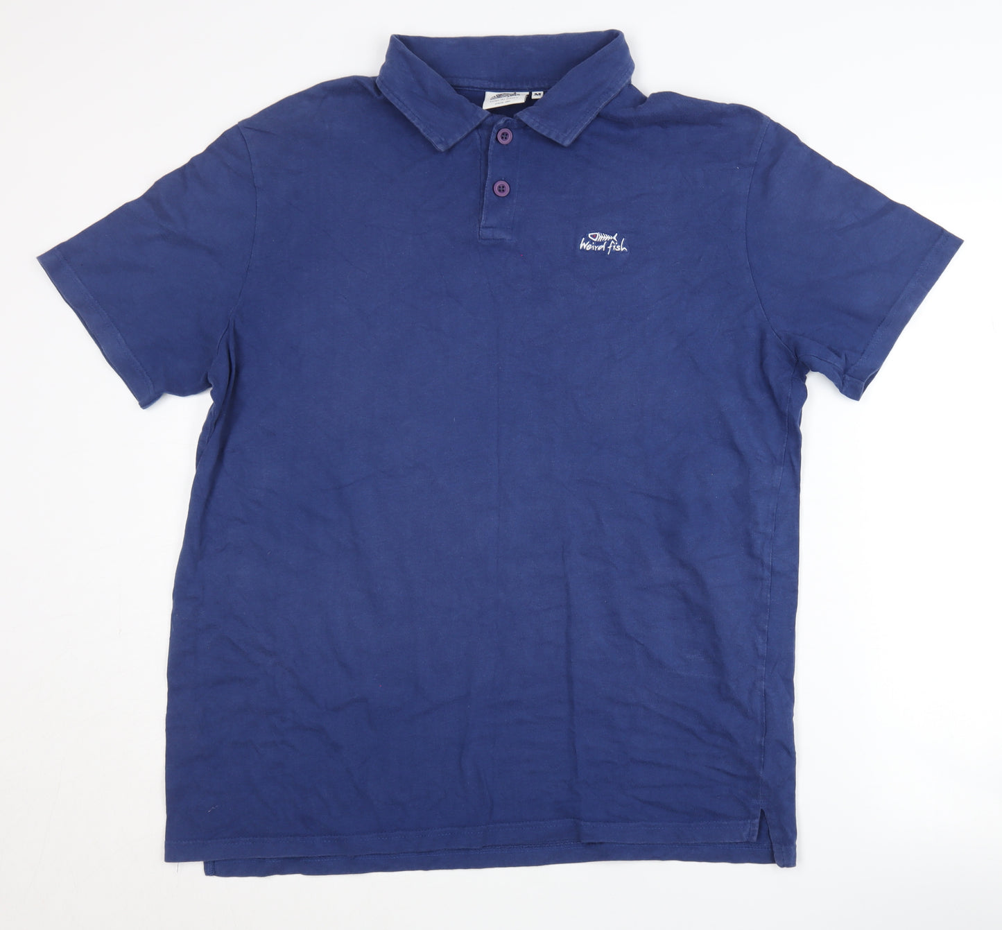 Weird Fish Men's Blue Polo Shirt Medium - Casual Style