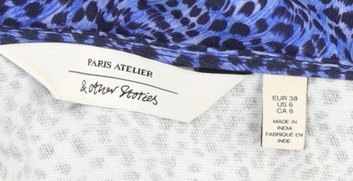 Blue Animal Print Wrap Dress by & Other Stories