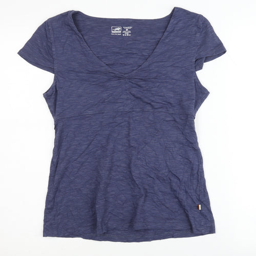Horny Toad Women's Blue V-Neck T-Shirt M