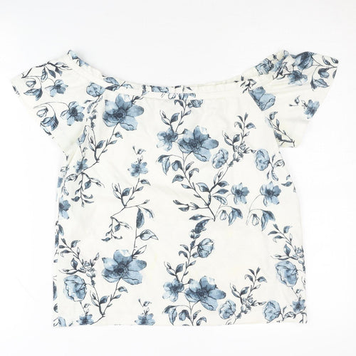 Vero Moda Women's XS White Floral Off-Shoulder Top