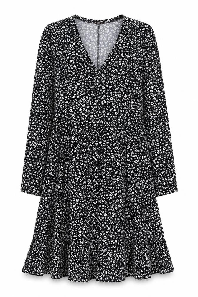 QED London Women's Black Floral Dress Size 10