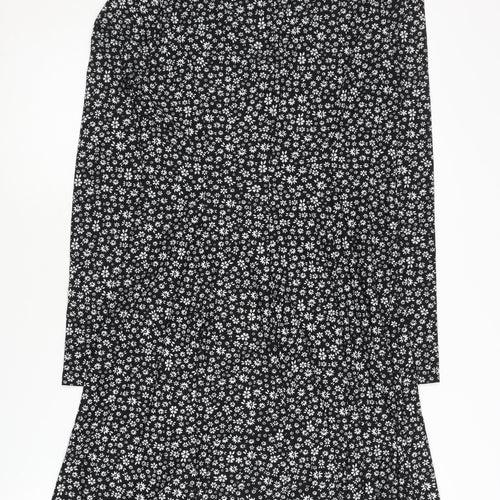 QED London Women's Black Floral Dress Size 10