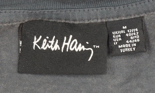Keith Haring Unisex Black M T-Shirt, Art Inspired