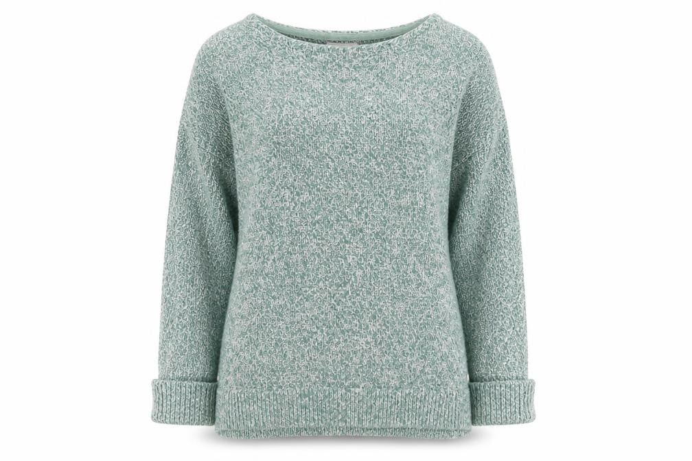 Front view of FatFace Women's Green Cotton jumper, size 10