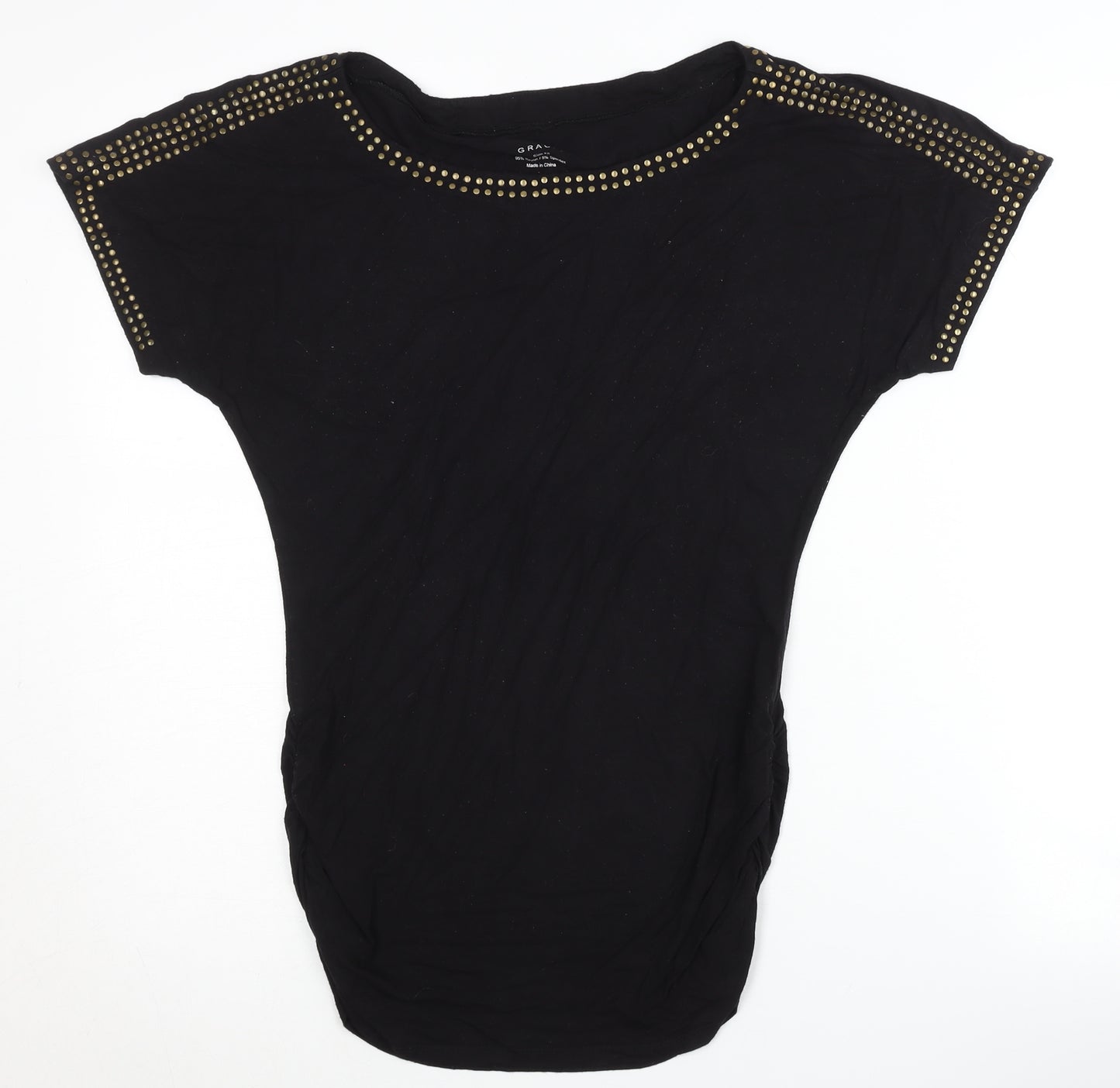 Grace Women's Studded Black XS T-Shirt