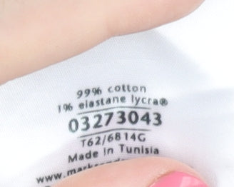 Marks and Spencer Women's White A-Line Skirt, Size 18