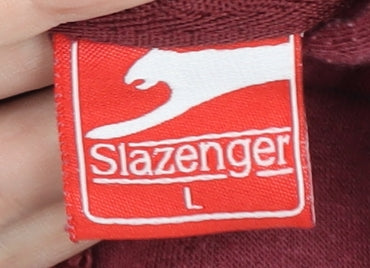 Slazenger Men's Red Pullover Hoodie Size L