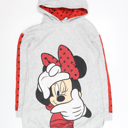 Grey and Red Minnie Mouse Hoodie for Girls by George