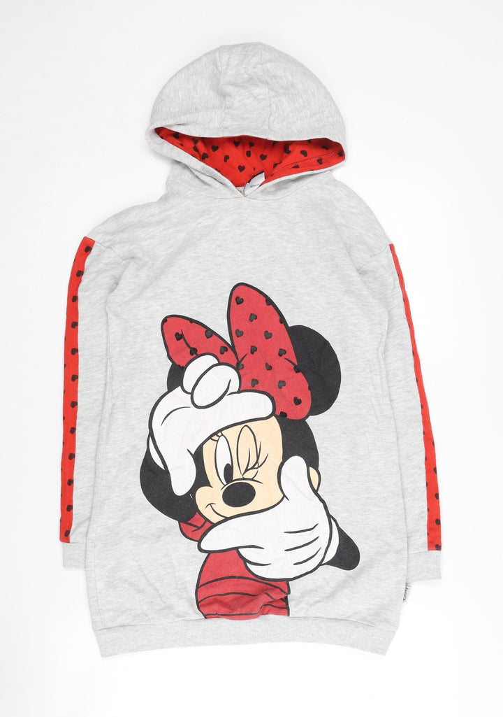 Grey and Red Minnie Mouse Hoodie for Girls by George