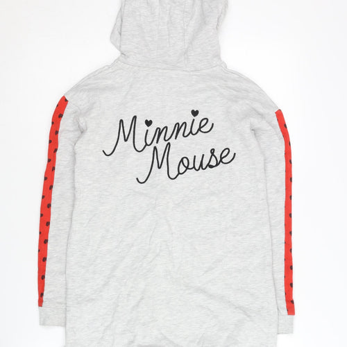 Grey and Red Minnie Mouse Hoodie for Girls by George