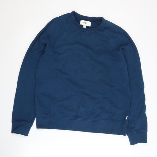 Marks and Spencer Men's Blue Sweatshirt S