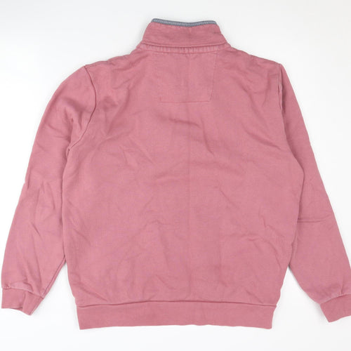 Crew Clothing Men's Pink 1/4 Zip Sweatshirt M