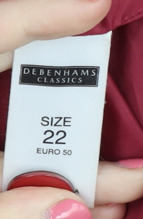 Debenhams Women's Red Blazer Size 22
