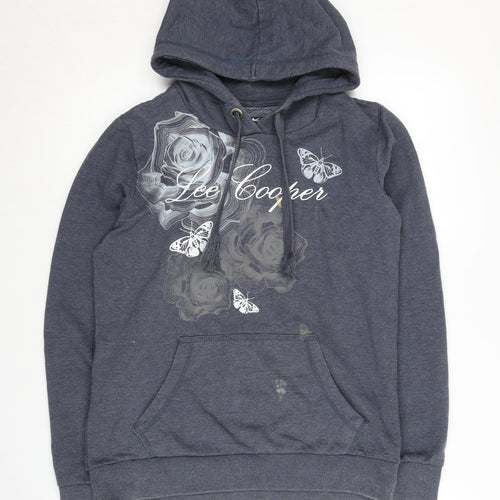 Lee Cooper Women's Blue Graphic Hoodie Size 10
