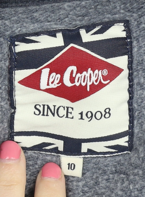 Lee Cooper Women's Blue Graphic Hoodie Size 10