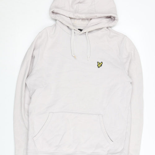 Lyle & Scott Men's Ivory Hoodie M Pullover Logo Style