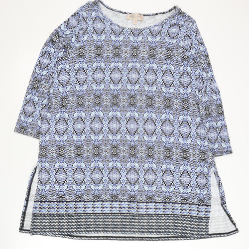 Philosophy Women's Blue 2XL Geometric Tunic Top