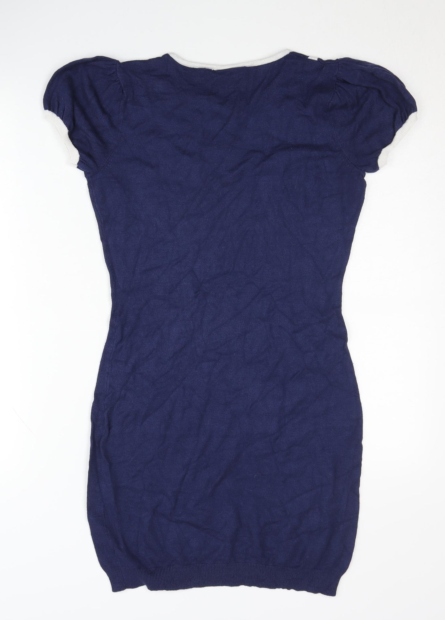 New Look Women's Blue Jumper Dress Size 10 Casual