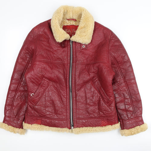 Walter Darrucci Women's Red Biker Jacket 2XS