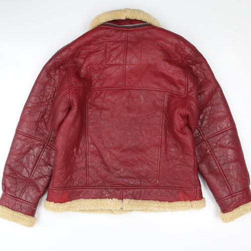 Walter Darrucci Women's Red Biker Jacket 2XS