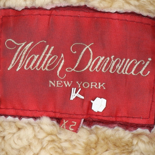 Walter Darrucci Women's Red Biker Jacket 2XS